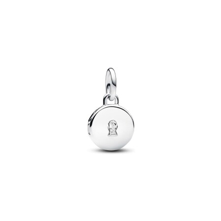 Charm Pandora Pendant Médaillon Amour Ouvrable Et Gravable en argent