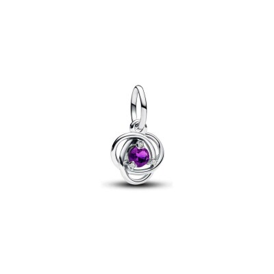 Charm Pandora Pendant Cercle Eternité Violet en argent