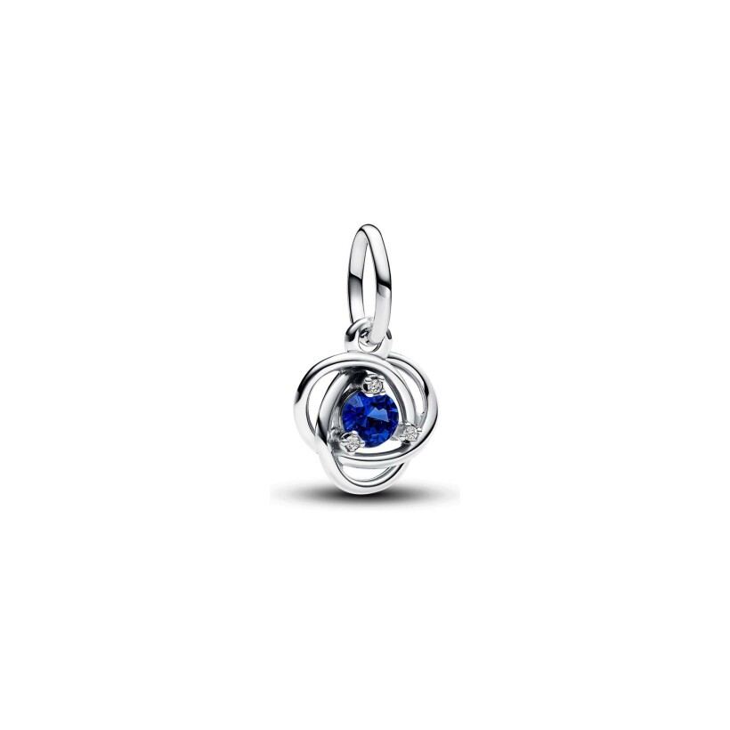 Charm Pandora Moments Pendant Cercle Éternité Bleu en argent