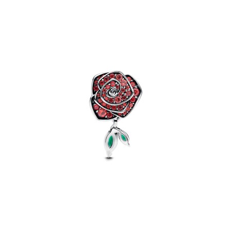 Charm Pandora Moments rose en fleur scintillante en argent