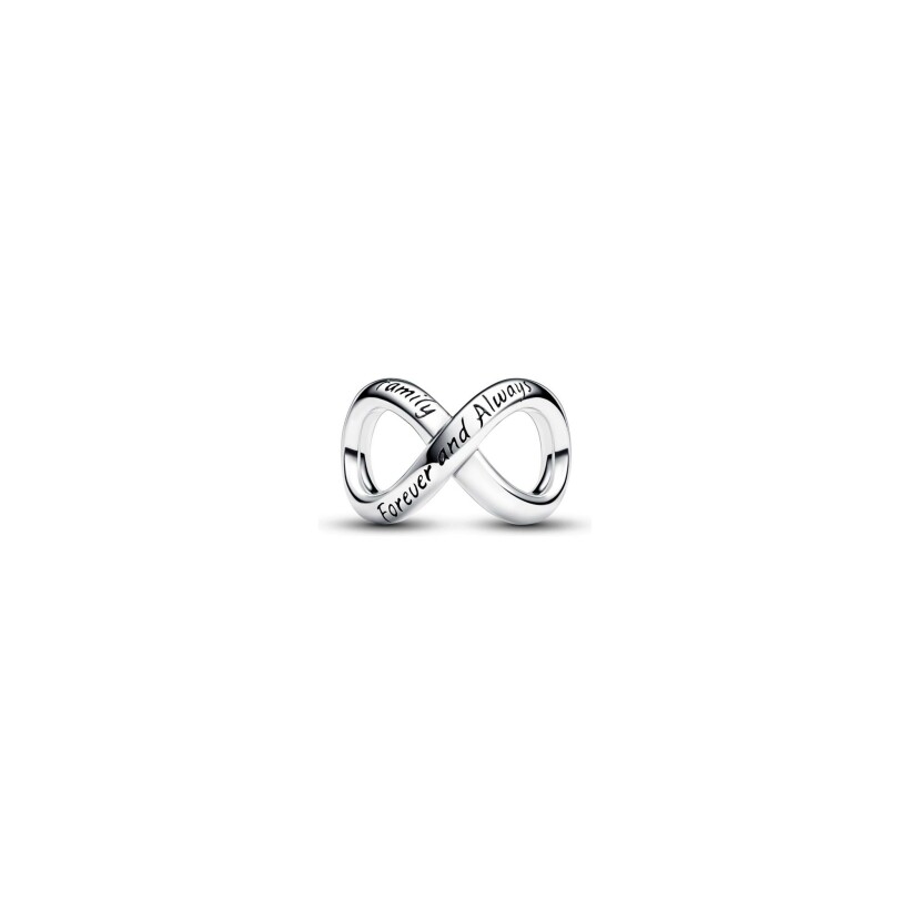 Charms Pandora Moments Symbole De L'infini Forever & Always en argent