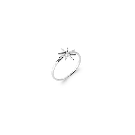 Bague en argent rhodié