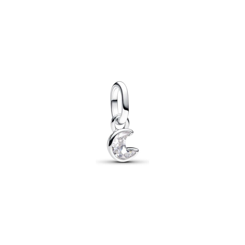 Charm Pandora Lune Scintillante Me en argent et oxyde de zirconium