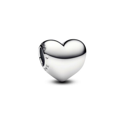 Charm Pandora Moments Cœur Gravable Be Love en argent