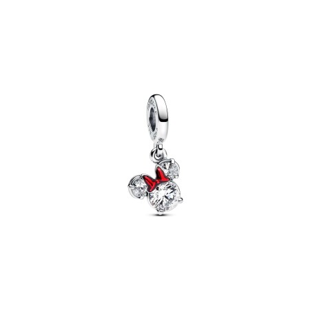 Charm Disney X Pandora Silhouette de Minnie en argent, oxydes de zirconium et résine