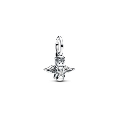 Charm Pandora Moments Ange Scintillant  en argent et oxydes de zirconium