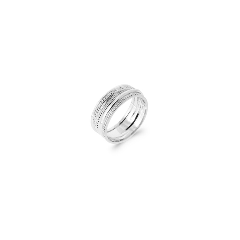 Bague en argent rhodié