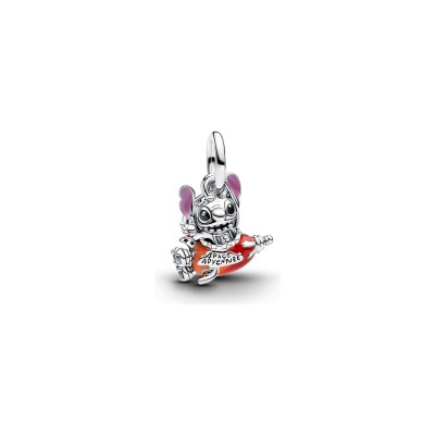 Charm Disney x Pandora Stitch Fusée Spatiale en argent, émail et oxyde de zirconium