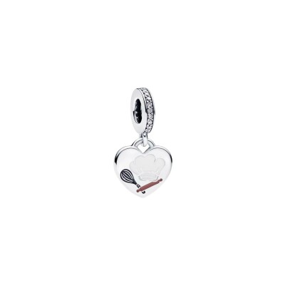 Charm Pandora Gravable Coeur Pâtisserie en argent