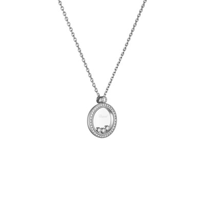 Collier Chopard Happy Diamonds en or blanc et diamants