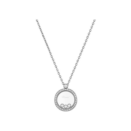 Collier Chopard Happy Diamonds en or blanc et diamants