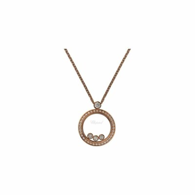 Pendentif Chopard Happy Diamonds en or rose et diamants