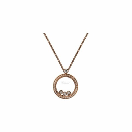 Chopard Happy Diamonds pendant rose gold and diamonds