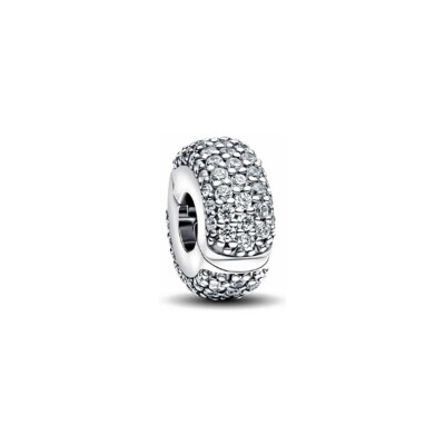 Charm Pandora Clip Pavé en argent