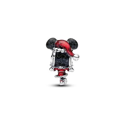 Charm Disney x Pandora Minnie en Tenue de Noël en argent et émail