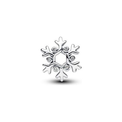 Charm Pandora Flocon de Neige en argent et oxydes de zirconium