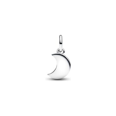 Charm Pandora Double Croissant de Lune en argent et verre