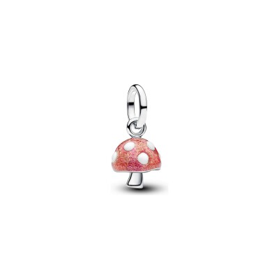 Charm Pandora Champignon en argent et émail