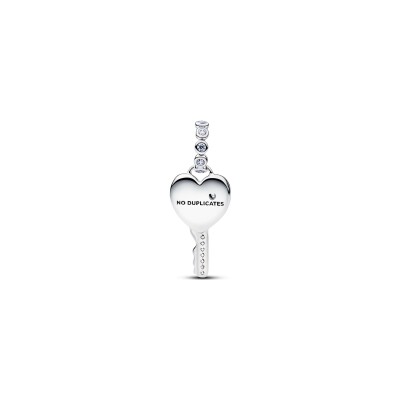 Charm Pandora Moments Clé Cœur en argent et oxyde de zirconium
