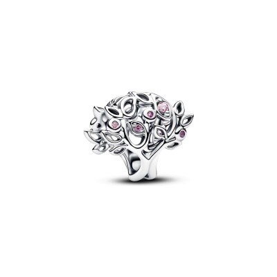 Charm Pandora Moments ajouré Arbre de Vie en argent, cristaux de synthèse et oxydes de zirconium
