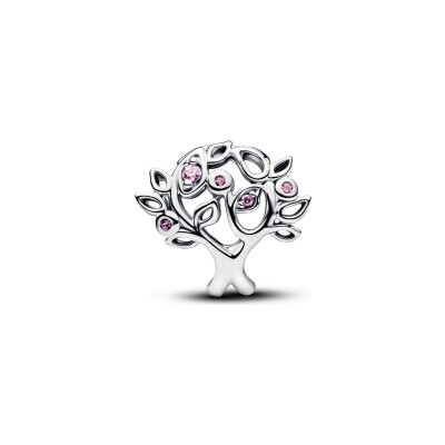 Charm Pandora Moments ajouré Arbre de Vie en argent, cristaux de synthèse et oxydes de zirconium