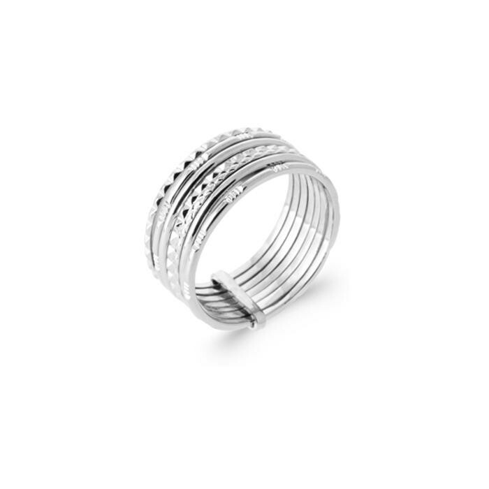 Bague en argent rhodié