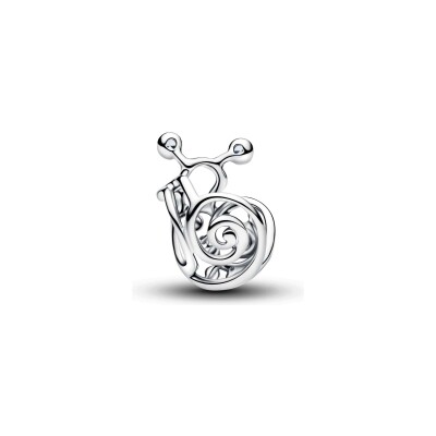Charm Pandora Moments Escargot ajouré en argent, cristal de synthèse vert et oxydes de zirconium