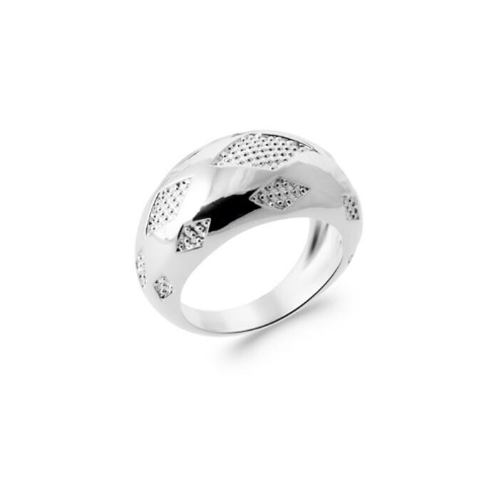 Bague en argent rhodié