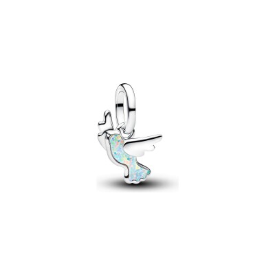 Charm Pandora Me Mini Colombe Blanche en argent et opale de synthèse blanche
