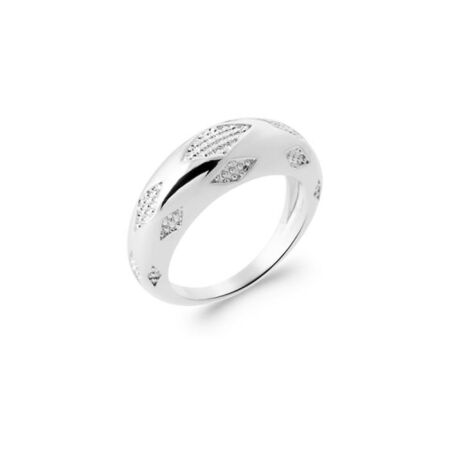 Bague en argent rhodié