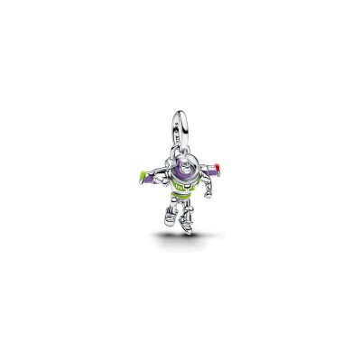 Charm Disney X Pandora Pixar Buzz l’Éclair en argent, émail et résine