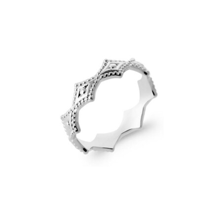 Bague en argent rhodié