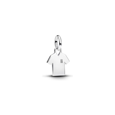 Charm Pandora Moments Maillot de Foot gravable en argent et oxydes de zirconium