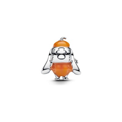 Charm Disney x Pandora Stitch Citrouille d’Halloween en argent et émail