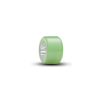 Charm Pandora Moments Mini Murano Vert en argent et verre