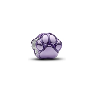 Charm Pandora Moments Mini Patte Violette en argent et émail