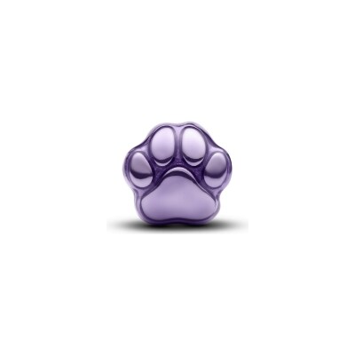 Charm Pandora Moments Mini Patte Violette en argent et émail