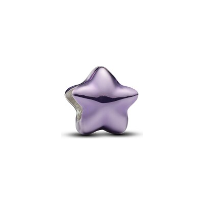 Charm Pandora Moments Mini Étoile Violette en argent et émail