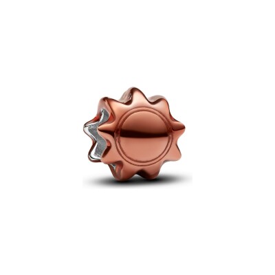 Charm Pandora Moments Mini Soleil Orange en argent et émail