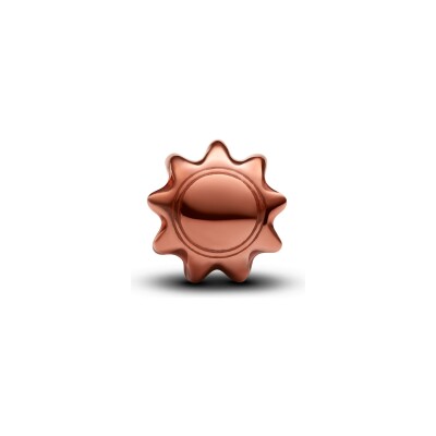 Charm Pandora Moments Mini Soleil Orange en argent et émail