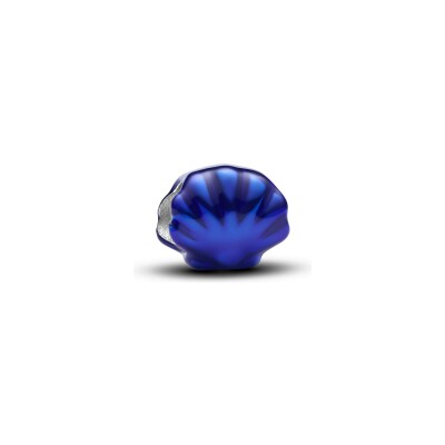 Charm Pandora Moments Mini Coquillage Bleu en argent