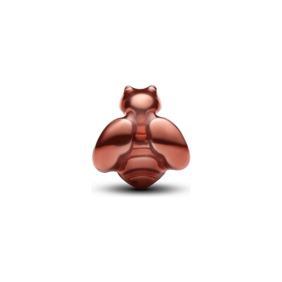 Charm Pandora Moments Mini Abeille Orange en argent et émail