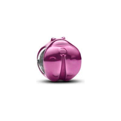 Charm Pandora Moments Mini Coccinelle Rose en argent et émail