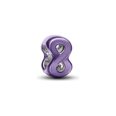 Charm Pandora Moments Mini Symbole de l’Infini Violet en argent et émail