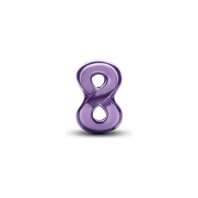 Charm Pandora Moments Mini Symbole de l’Infini Violet en argent et émail
