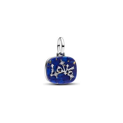 Charm Pandora Moments Double Constellation Love Bleu Céleste en argent et oxydes de zirconium
