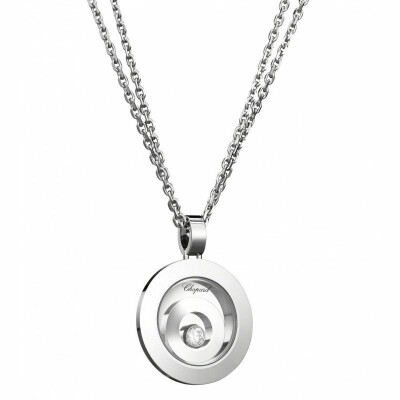 Pendentif Chopard Happy Diamonds Spirit en or blanc et diamant