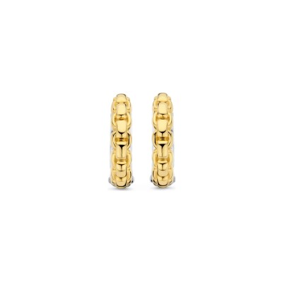 Boucles d'oreilles Ti Sento en argent doré et argent plaqué platine