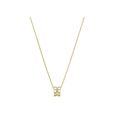 Chopard Ice Cube, yellow gold, diamonds pendant