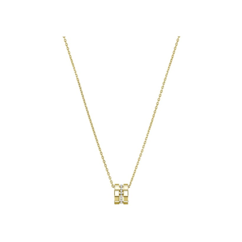 Chopard Ice Cube, yellow gold, diamonds pendant